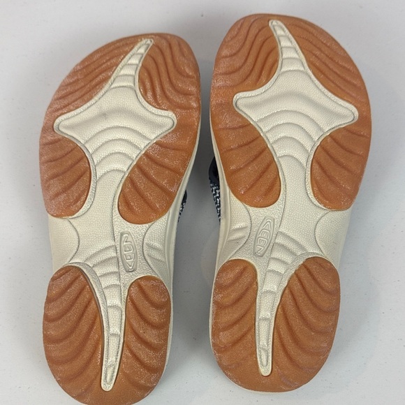 Keen Kona Dark Blue Light Beige Arch Support Metatomical Flip-Flops Size 9 - Picture 10 of 10